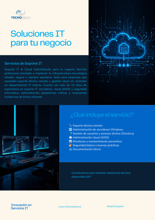 Servicios Profesionales IT y Ciberseguridad | TecnoDesk