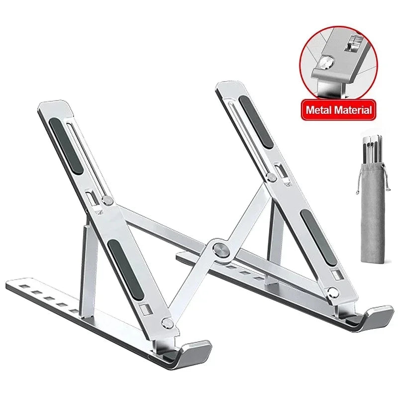 Soporte Ajustable de Aluminio para Portátil – Ergonómico, Plegable y Antideslizante